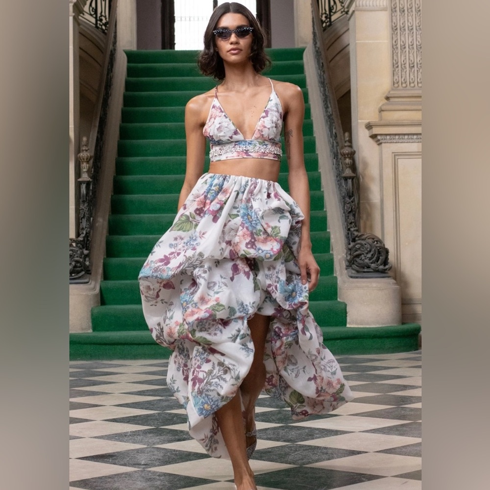 GUC Zimmermann Matchmaker bralette and drape skirt set size 0